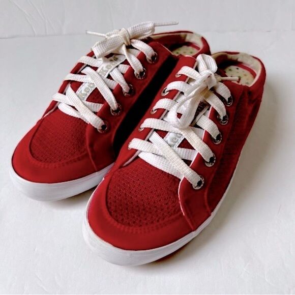 Keds Y2K Retro Moxie Mule Slip On Lace Up Tomato Girl Red Sneakers Size 7.5 - Picture 1 of 12